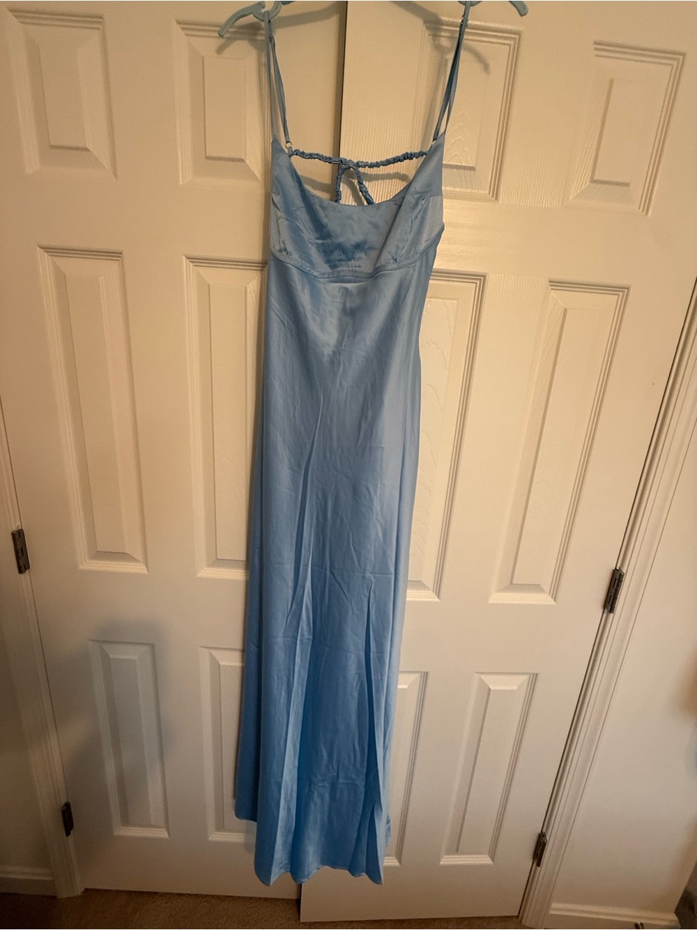 Princess Polly - Light Blue Spaghetti Strap Maxi Dress - Size US6